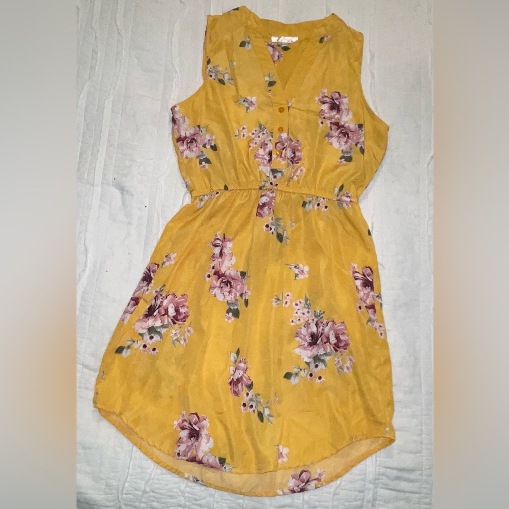 Stella Tweed Yellow Floral Casual Dress